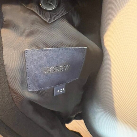 J.Crew $548 Mens Ludlow Top coat Wool Blend in Black 42R BS469 - Picture 6 of 10
